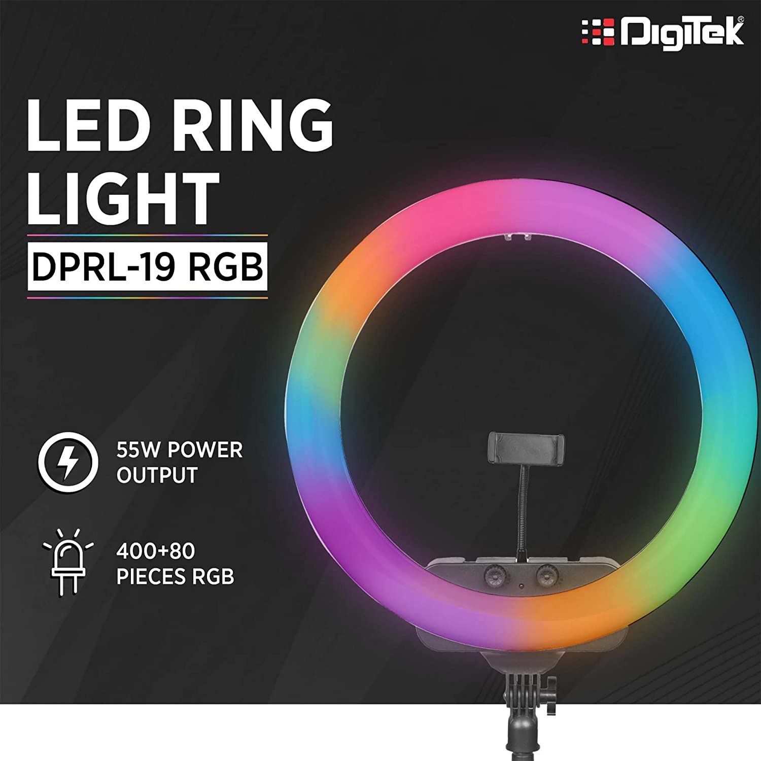 Digitek Platinum Dprl Rgb Professional Rgb Cm Big Led Ring Light