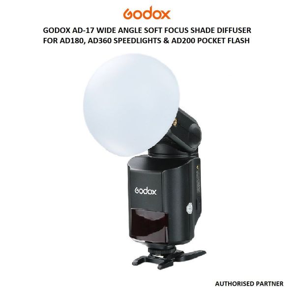 thumbnail image 2 of Godox AD-S17 Wide Angle Diffuser Soft Ball For AD200 & AD200pro Speedlite – Soft, Even Lighting 2 of 4