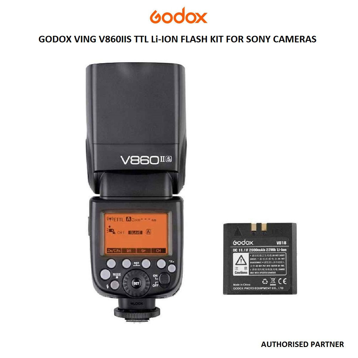 Godox VING V860IIS TTL LiIon Flash Kit for Sony Cameras