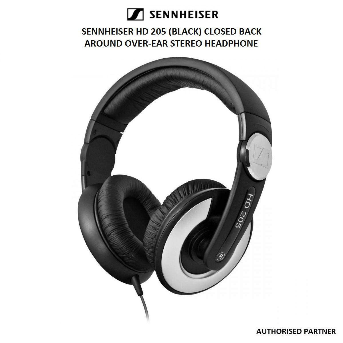 Sennheiser HD205 SupraAural ClosedBack DJ Headphones Future Forward