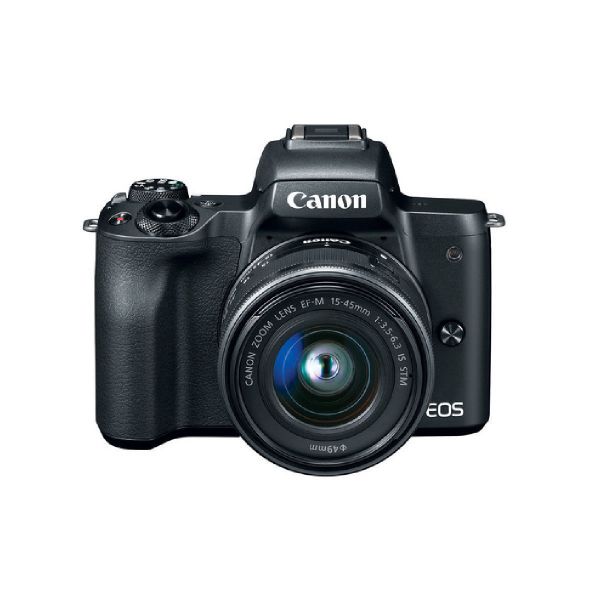 Canon EOS 24.1MP Mirrorless Camera (Black) EF-M 15-45 IS Lens Future Forward