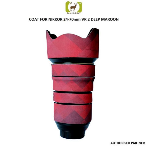Picture of Coat For Canon 24-70 IS II (Deep Maroon)