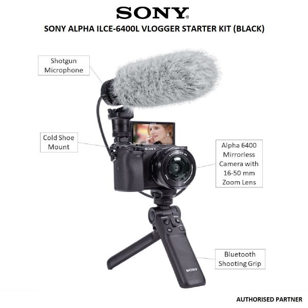Picture of Sony Alpha ILCE-6400L Vlogger Starter Kit (Black)