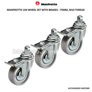 Picture of Manfrotto 104 Wheel Set with Brakes - 75mm, M10 Thread