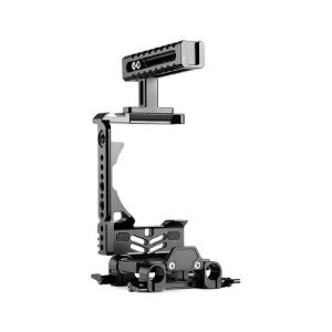 Picture of For Panasonic GH5 with Battery Grip Formfitting Camera Half Cage Top Handle Adjusts 3" to Balance Rig Baseplate with 15mm LWS Rod Support