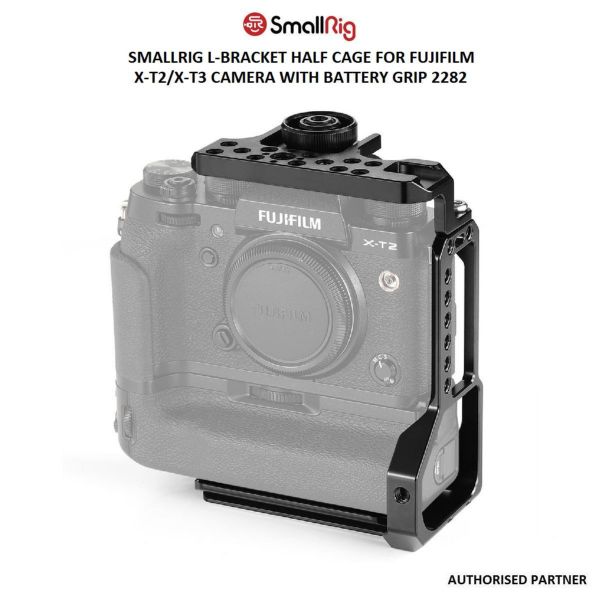 SmallRig L-Bracket Half Cage for Fujifilm X-T2/X-T3 Camera with Battery  Grip 2282