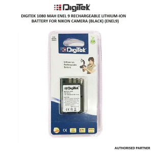 Picture of DIGITEK 1080 mAh ENEL 9 Rechargeable Lithium-Ion Battery for Nikon Camera (Black) (ENEL9)