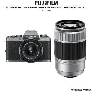 Picture of FUJIFILM X-T100 Camera with 15-45mm and 50-230mm Lens Kit (Silver)