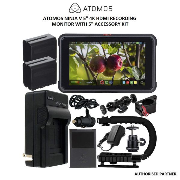 Atomos Ninja V 5 4K HDMI Recording Monitor with 5 Accessory