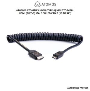 Picture of Atomos AtomFLEX HDMI (Type-A) Male to Mini-HDMI (Type-C) Male Coiled Cable (16 to 32")