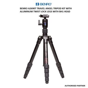 Picture of Benro A2690T Travel Angel Tripod Kit with Aluminum Twist Lock Legs with BH1 Head