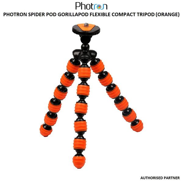 Picture of Photron Spider Pod GorillaPod Flexible Compact Tripod (Orange)