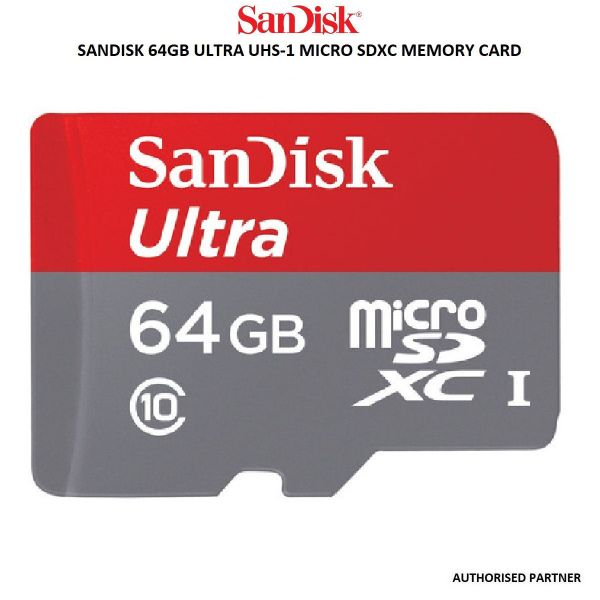 Picture of SanDisk 64GB Ultra UHS-I microSDXC Memory Card (Class 10)
