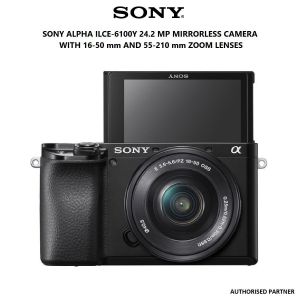 Picture of Sony Alpha ILCE-6100Y 24.2 MP Mirrorless Camera with 16-50 mm and 55-210 mm Zoom Lenses 