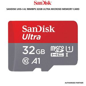 Picture of SanDisk UHS-I A1 98Mbps 32GB Ultra MicroSD Memory Card