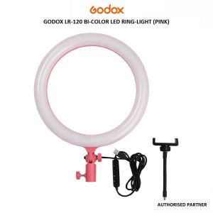 Picture of Godox LR120 Bi-Color LED Ring-Light (Pink)