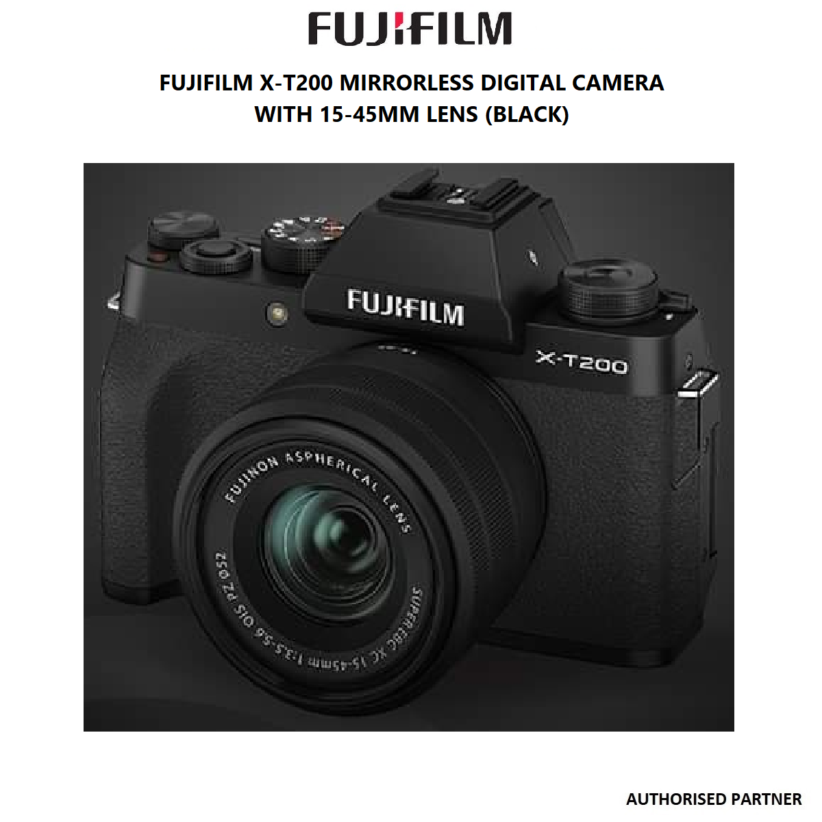 FUJIFILM XT200 Mirrorless Digital Camera with 1545mm Lens (Black