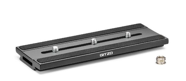 Picture of Gitzo quick release plate, long D profile with rubber grip
