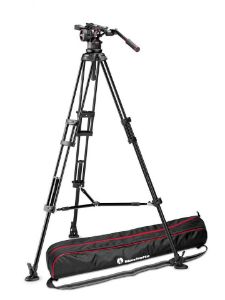 Picture of Manfrotto Nitrotech N12 video head w/ Twin leg tripod middle spreader