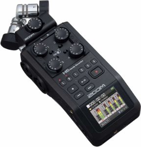 Picture of Zoom H6 All Black 6-Input / 6-Track Portable Handy Recorder with Single Mic Capsule (Black)