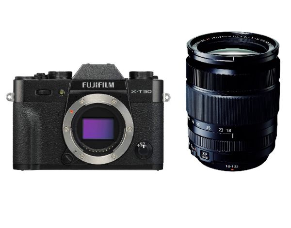 Picture of Fujifilm X-T30 Mirrorless Digital Camera Kit with XF 18-135mm f/3.5-5.6 R LM OIS WR Lens (Black)