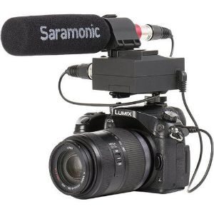 Picture of Saramonic MixMic Shotgun Microphone with Integrated 2-Channel Audio Adapter