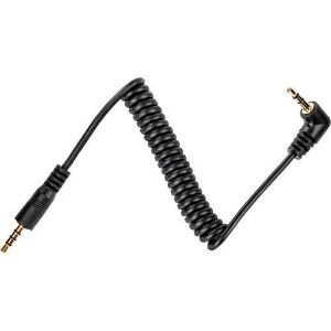 Picture of Saramonic SR-PMC2 3.5mm Right-Angle TRS to 3.5mm TRRS Coiled Adapter Cable for Smartphone