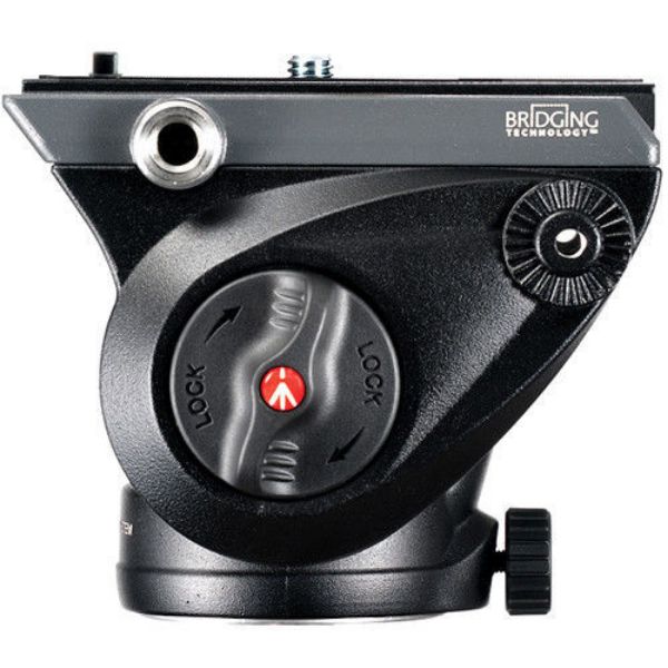 Manfrotto Lightweight Fluid Tripod Video Head with Flat Base