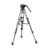 Picture of Manfrotto 504HD Head & Carbon Fiber Twin Leg Video Tripod Kit (100/75mm, Mid-Level Spreader)