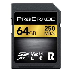Picture of ProGrade Digital 64GB UHS-II SDXC Memory Card (Gold)