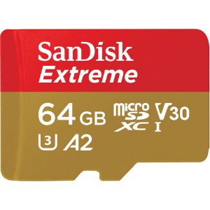 Picture of Sandisk Extreme 64GB microSDXC Card UHS-I U3 V30 Speed up to 170MB/s