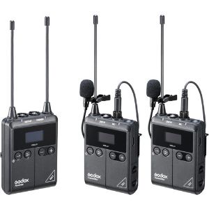 Picture of Godox WMicS1 Kit 2 Two-Person Camera-Mount Wireless Omni Lavalier Microphone System